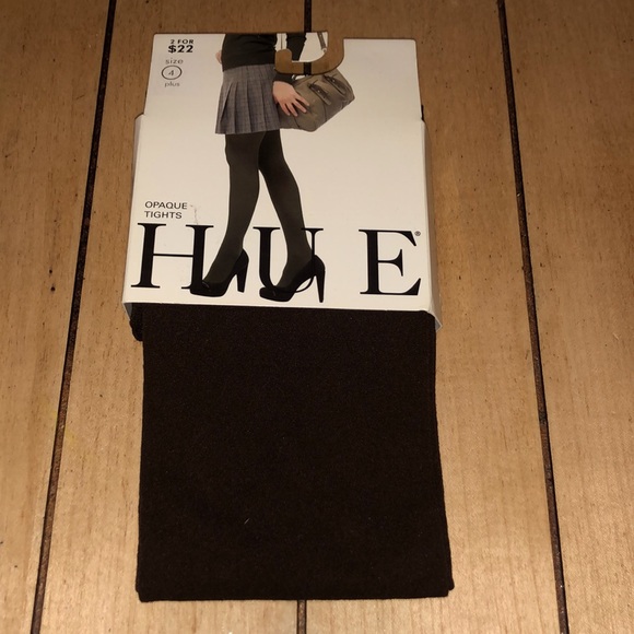 HUE Accessories New Hue Expresso Opaque Tights Plus Size 4 Poshmark
